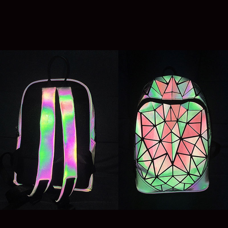 Backpack glowing in the dark.